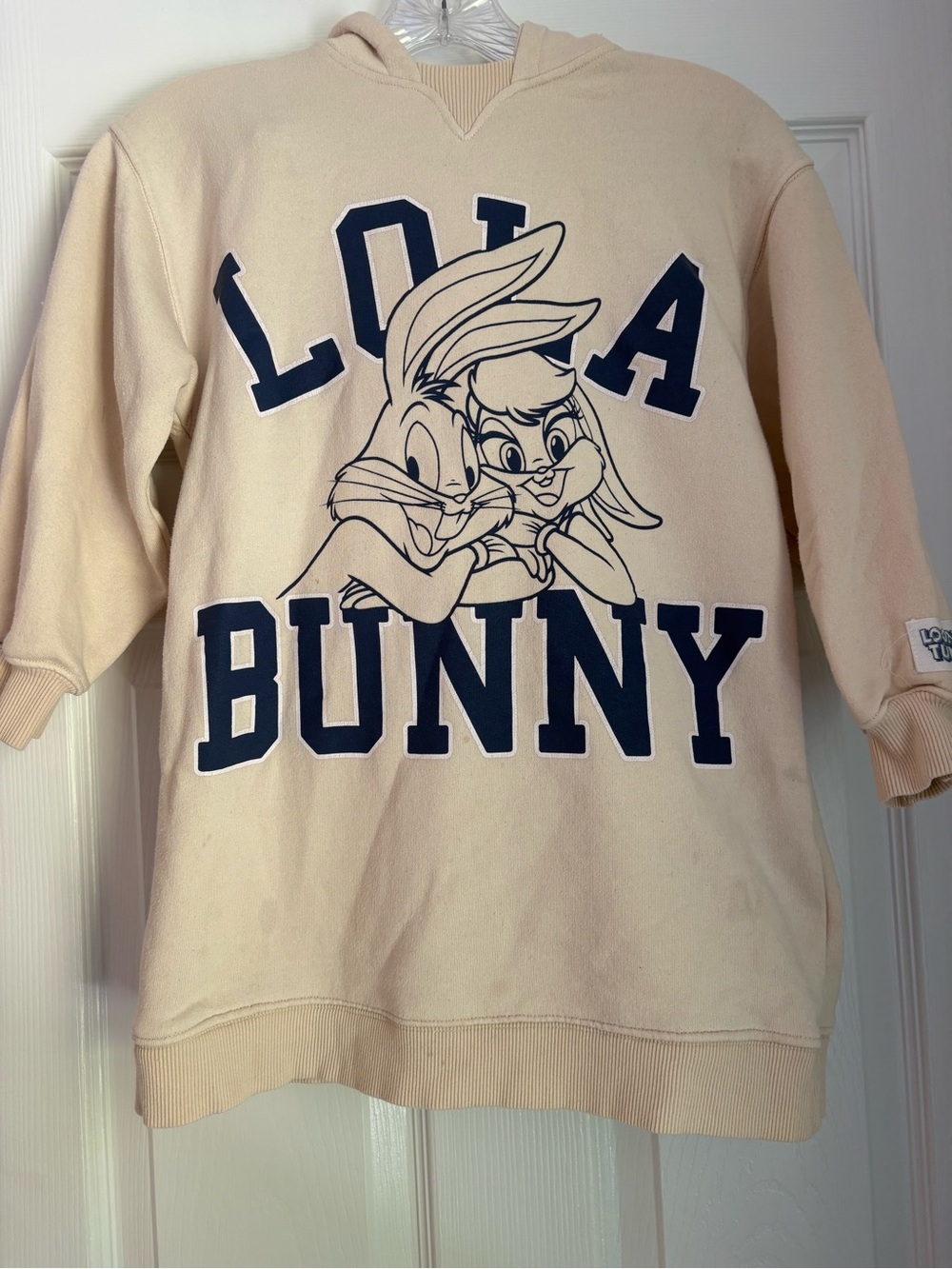 Zara Cream Crewneck Sweatshirt with Navy Lola Bunny Graphic